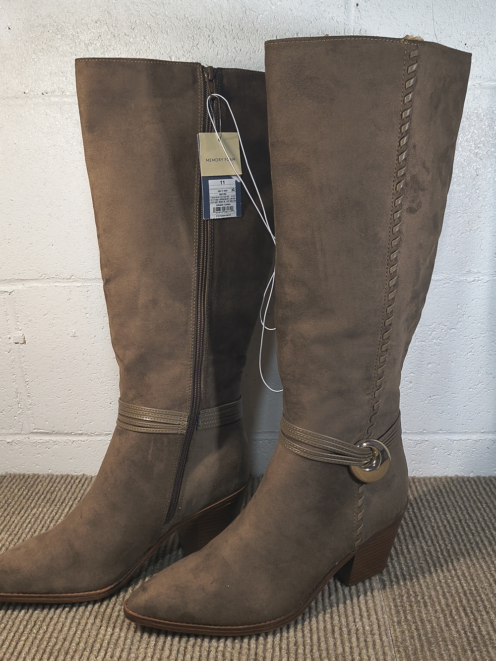 Target Universal Thread Women's High Knee Boots Brown Suede Size 11 New